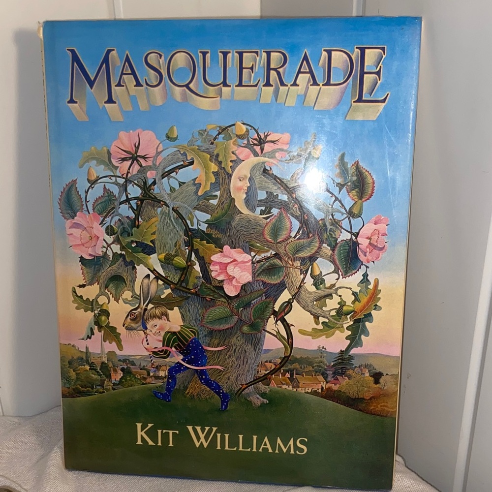 Vintage Masquerade by Kit Williams kids children's picture book hardcover 80s